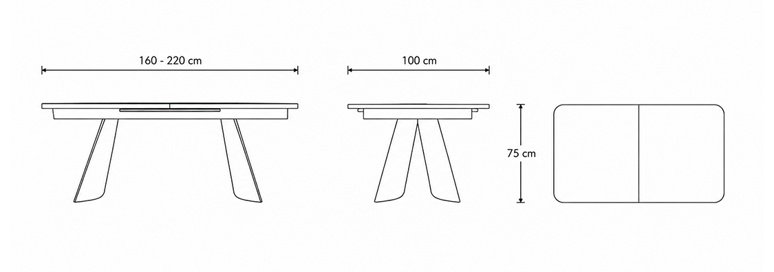 MESA DE COMEDOR EXTENSIÓN COLONNA