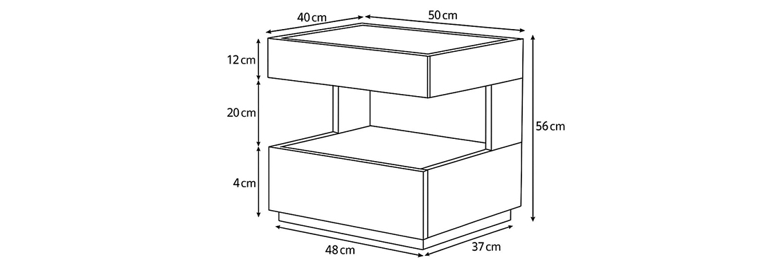 MESA DE NOCHE MACERATA